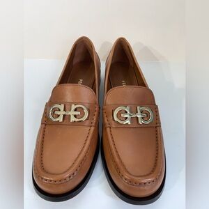 Ferragamo Tan Leather Loafers